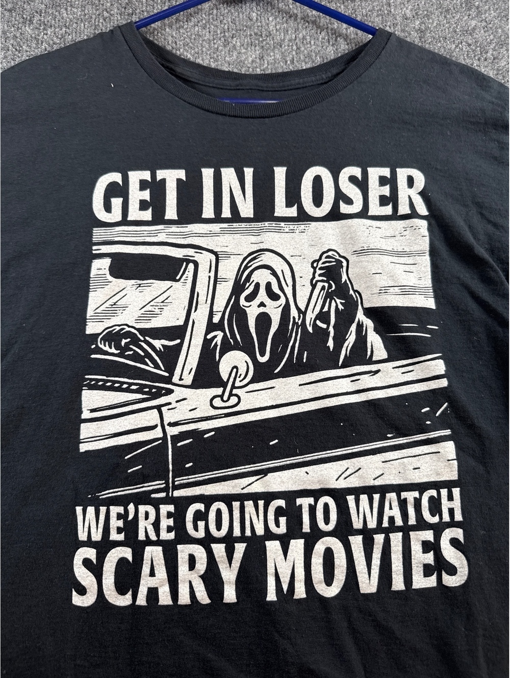 Ghost Face Scream Get In Loser Scary Movies Halloween Graphic T-Shirt Men's L